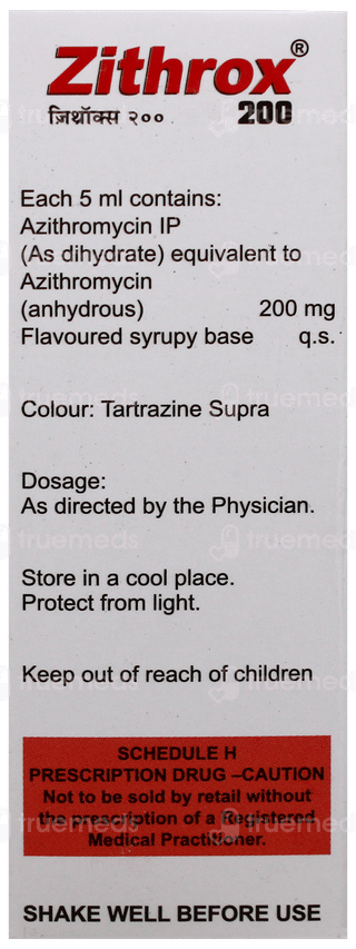 Zithrox 200 Suspension 15Ml